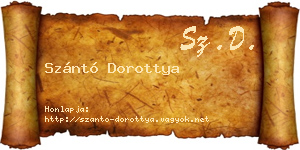 Szántó Dorottya névjegykártya