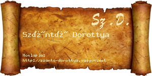 Szántó Dorottya névjegykártya