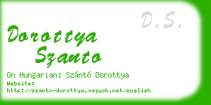 dorottya szanto business card